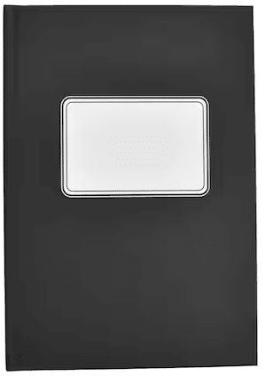 Binder konttorikirja B5, musta, ruudulliset sivut