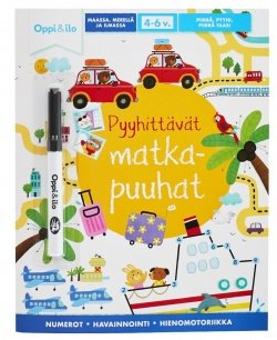 Pyyhittävät matkapuuhat -puuhakirja 4-6 v