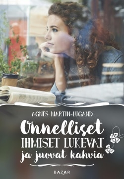 Onnelliset ihmiset lukevat ja juovat kahvia