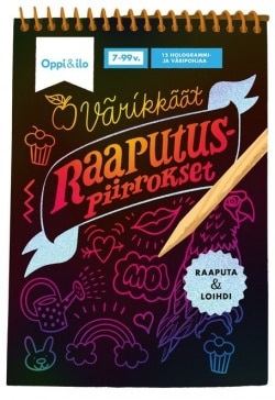 Värikkäät raaputuspiirrokset -puuhakirja 7-99 v