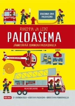 Rakenna ja leiki : paloasema (kuvakirja ja pahvinen paloasema)