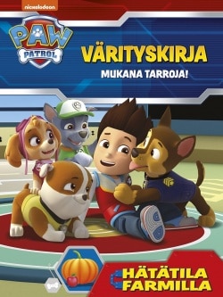 Paw Patrol – Ryhmä Hau Hätätila farmilla -värityskirja : mukana tarra-arkki ja leikattava hahmo