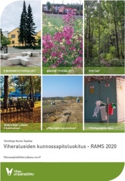 Viheralueiden kunnossapitoluokitus RAMS 2020