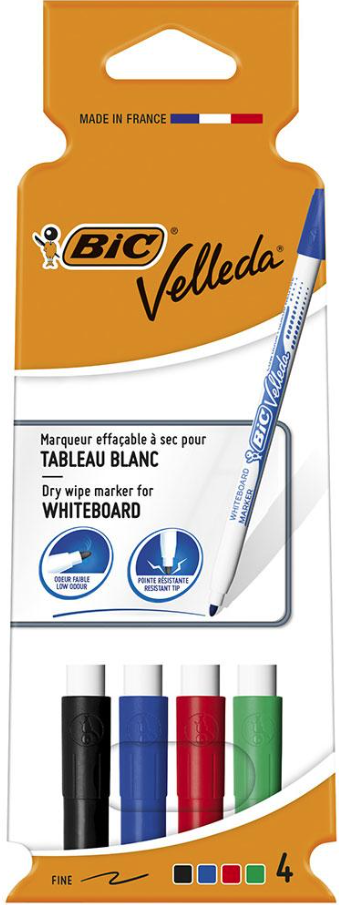 Bic Velleda 1721 valkotaulukynä 4-sarja, fine pyöreäkärki Bic Velleda 1721 valkotaulukynä 4-sarja, fine pyöreäkärki Suomen vanhin kirjakauppa - Vuodesta 1899
