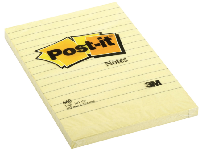 Post-it 660 viestilappu, viivat