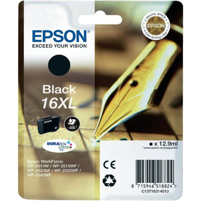 Epson 16 XL musta väripatruuna