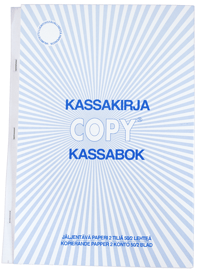 Kassakirja A4 2-tiliä, copy jäljentävä