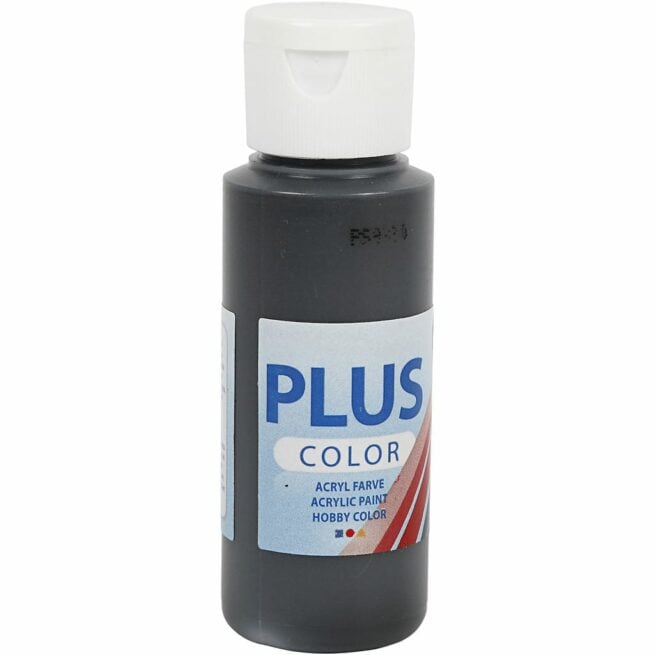 Plus Color askartelumaali 60 ml, musta