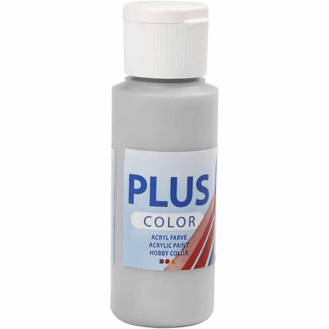 Plus Color askartelumaali 60 ml, hopea