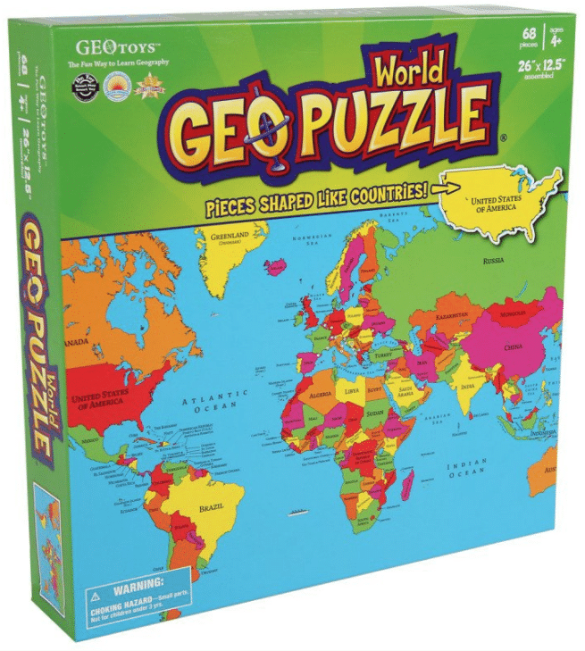 Geo Puzzle maailma palapeli, 68 palaa