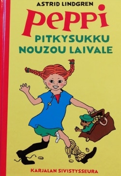 Peppi pitkysukku nouzou laivale (karjalankielinen)