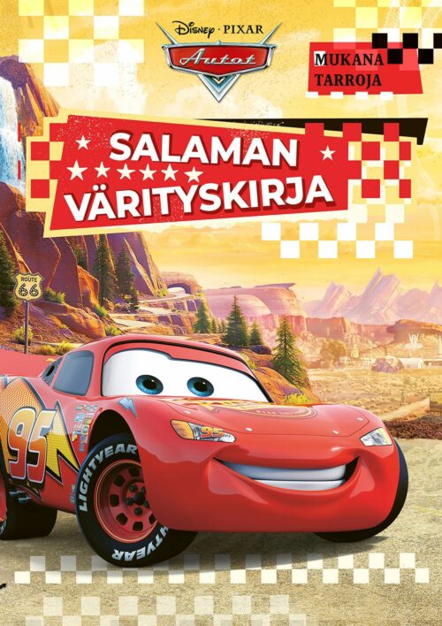 Disney Autot värityskirja, sis. tarroja