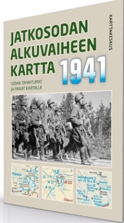 Jatkosodan alkuvaiheen kartta 1941 (taitettu kartta)