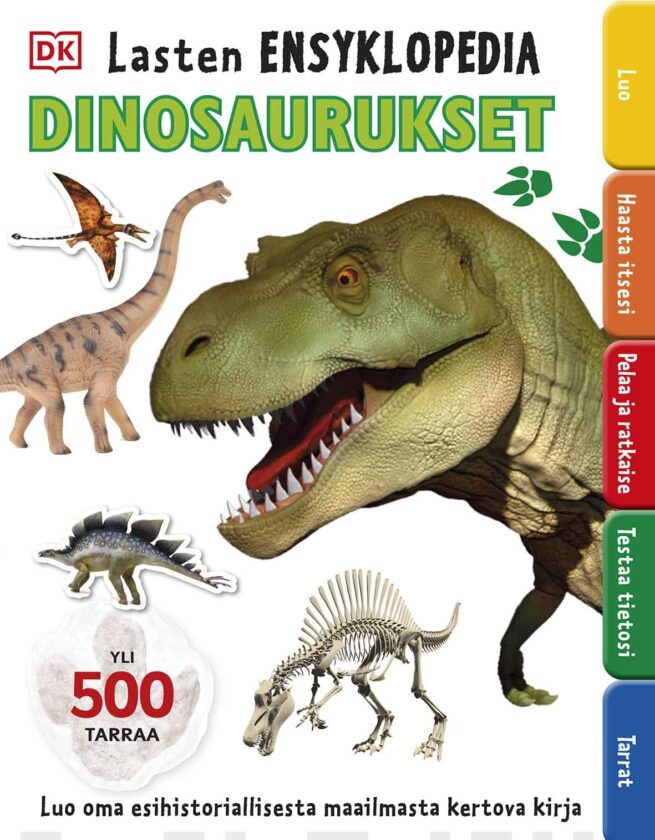 Dinosaurukset  – Lasten ensyklopedia – TÄYSIN UUSI (sis. tarroja)