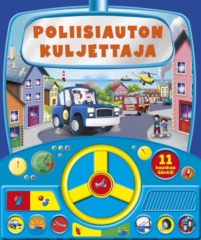 Poliisiauton kuljettaja (ratti + 11 äänipainiketta)