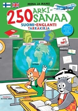 Miina ja Manu 250 arkisanaa : suomi-englanti tarrakirja