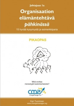 Organisaation elämäntehtävä pähkinässä –  1a