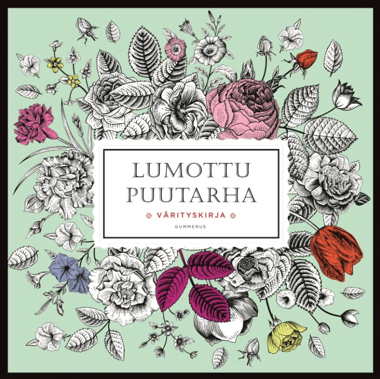 Lumottu puutarha värityskirja Suomen vanhin kirjakauppa - Vuodesta 1899