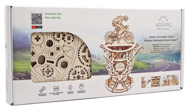 3D palapeli Automaton Cyclist, Ugears Mechanical models - Image 3