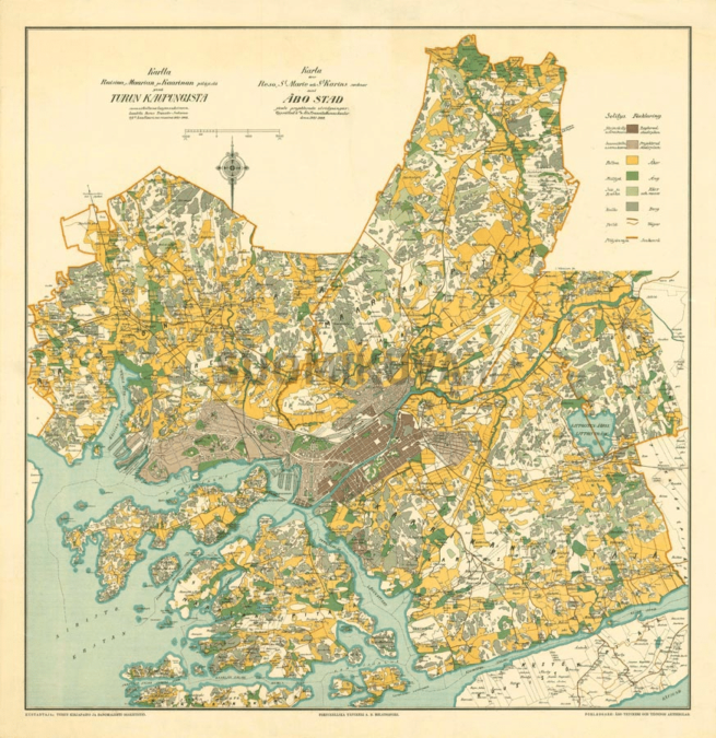 Kartta Turun kaupungista, 1921 / 1922