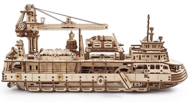 3D palapeli Research Vessel, Ugears Mechanical models