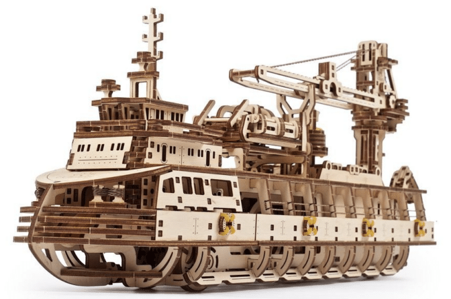 3D palapeli Research Vessel, Ugears Mechanical models