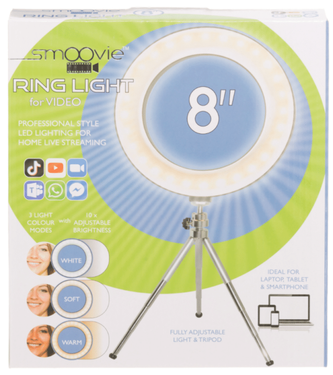 Led Selfie rengasvalo 8" jalustalla