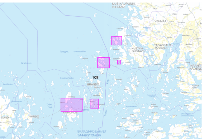 Satamakartta 109, Kumlinge, Lappo, Jurmo, Vuosanainen & Lypyrtti
