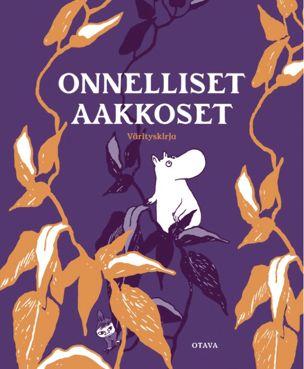 Muumit Onnelliset aakkoset Aikuisten värityskirja