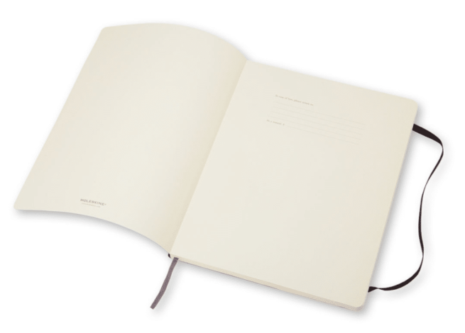 Moleskine Classic soft extra large, musta, viivalliset sivut - Image 2