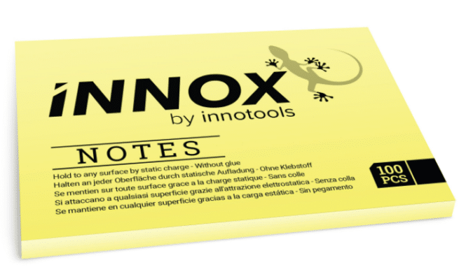 Innox Notes staattinen viestilappu 7 x 10 cm, keltainen