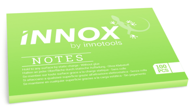 Innox Notes staattinen viestilappu 7 x 10 cm, vihreä