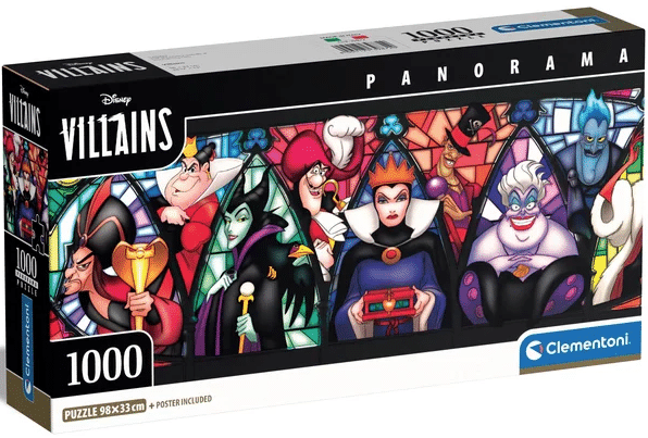 Disney Villains panorama palapeli, 1000 palaa