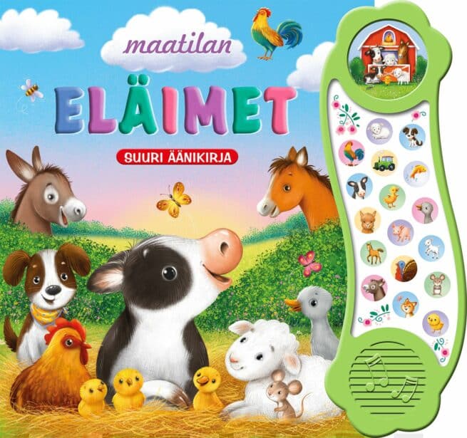 Maatilan eläimet (ääninappikirja) : suuri äänikirja
