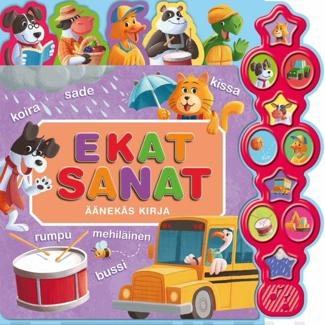 Ekat sanat (ääninappikirja) : äänekäs kirja