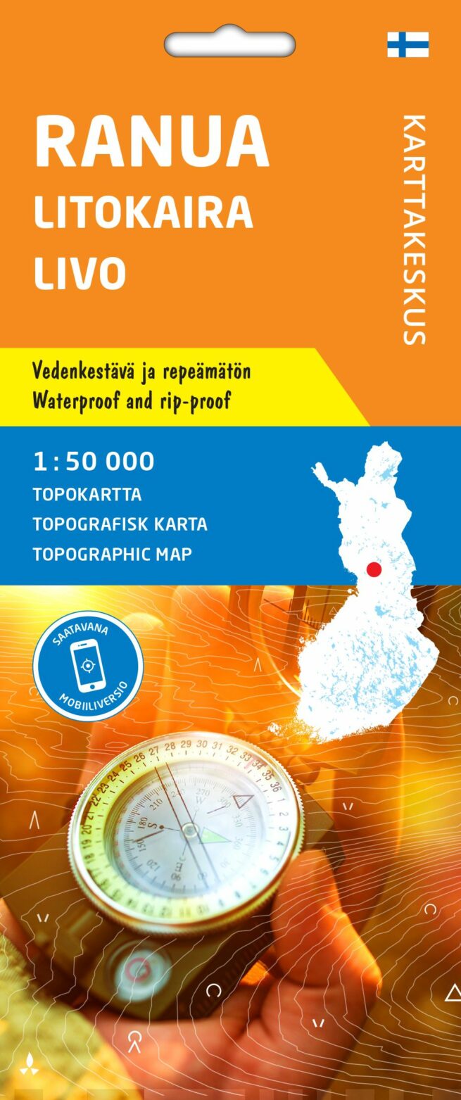 Ranua Litokaira Livo, topokartta 1:50 000 (taitettu kartta)