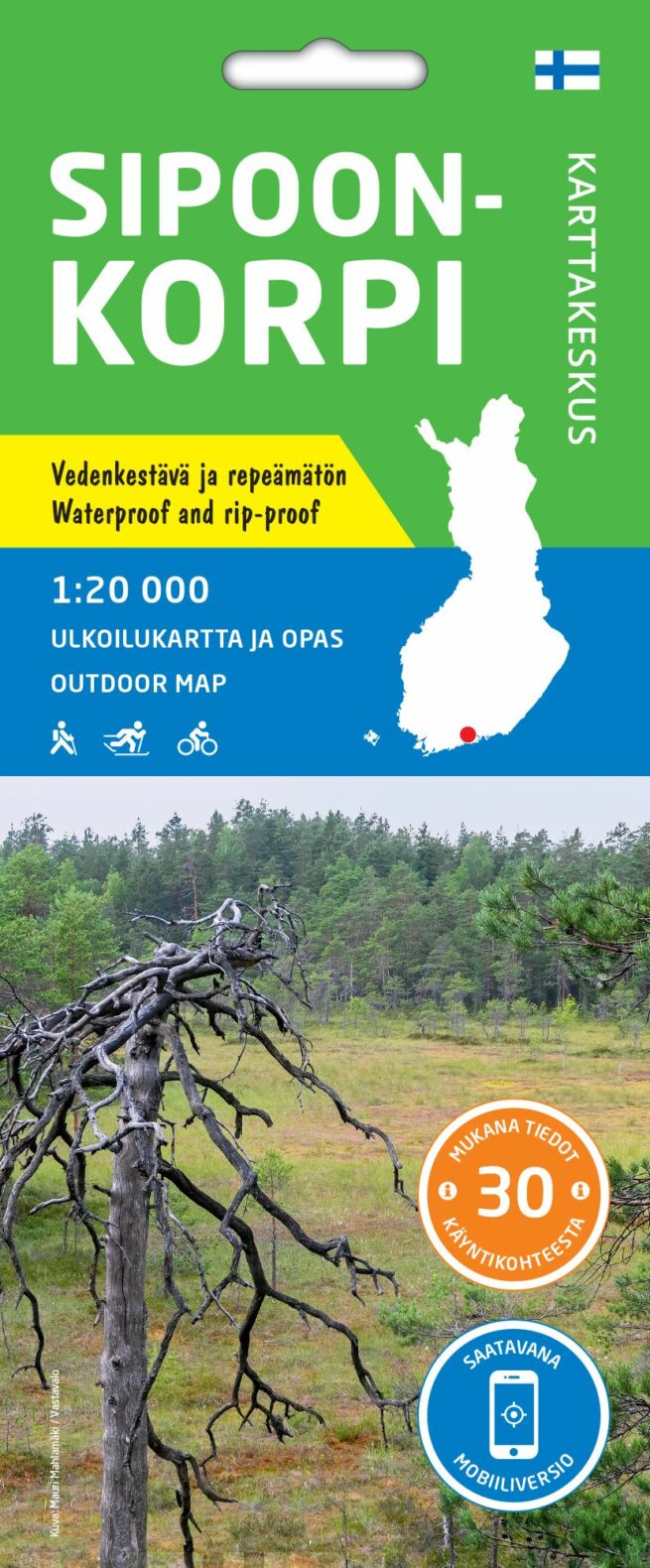 Sipoonkorpi, ulkoilukartta ja opas 1:20000 (taitettu kartta) : outdoor map