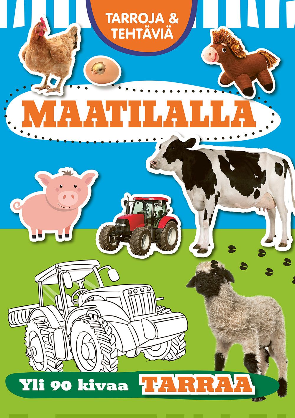 Tarrojaja tehtäviä Maatilalla puuhakirja  (sis. tarroja) Suomen vanhin kirjakauppa - Vuodesta 1899