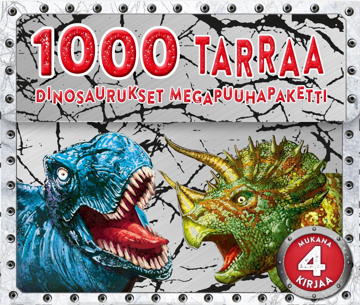 Dinosaurukset megapuuhapaketti (4 kirjaa, rakennettavaa, 1000 tarraa) Suomen vanhin kirjakauppa - Vuodesta 1899