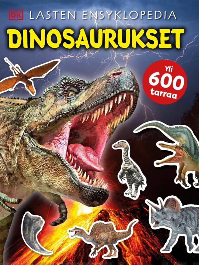 Dinosaurukset Lasten ensyklopedia (puuhakirja) : yli 600 tarraa