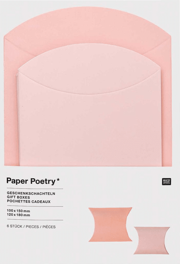 Paper Poetry Rico design lahjarasiat, vaaleanpunainen