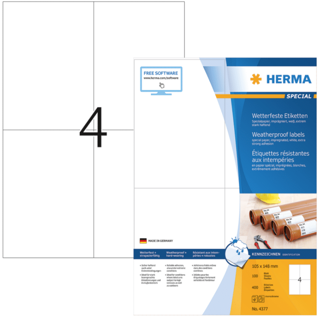 Herma 4377 säänkestävä tarra, extra strong - Image 2