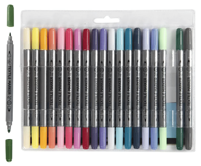 Colortime tekstiilitussi lisävärit, 20 väriä - Image 2