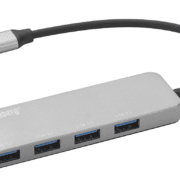 Sandberg USB-A 4-porttinen HUB, USB-C kaapeliliitäntä - Image 2