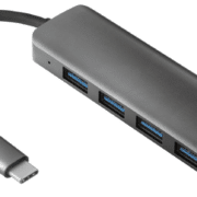 Trust Halyx USB-A 4-porttinen HUB, USB-C kaapeliliitäntä