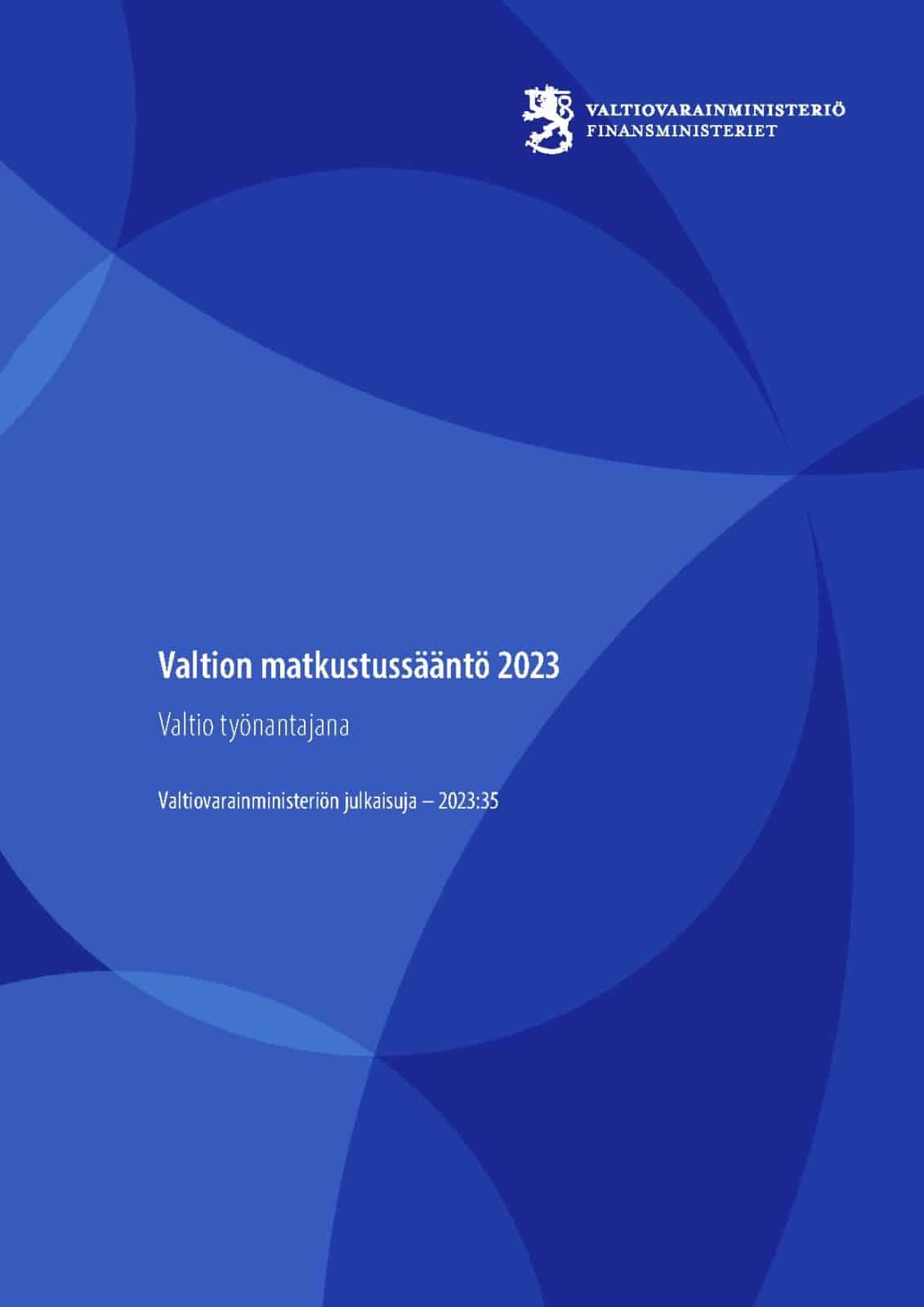 Valtion matkustussääntö 2023 (painettu)