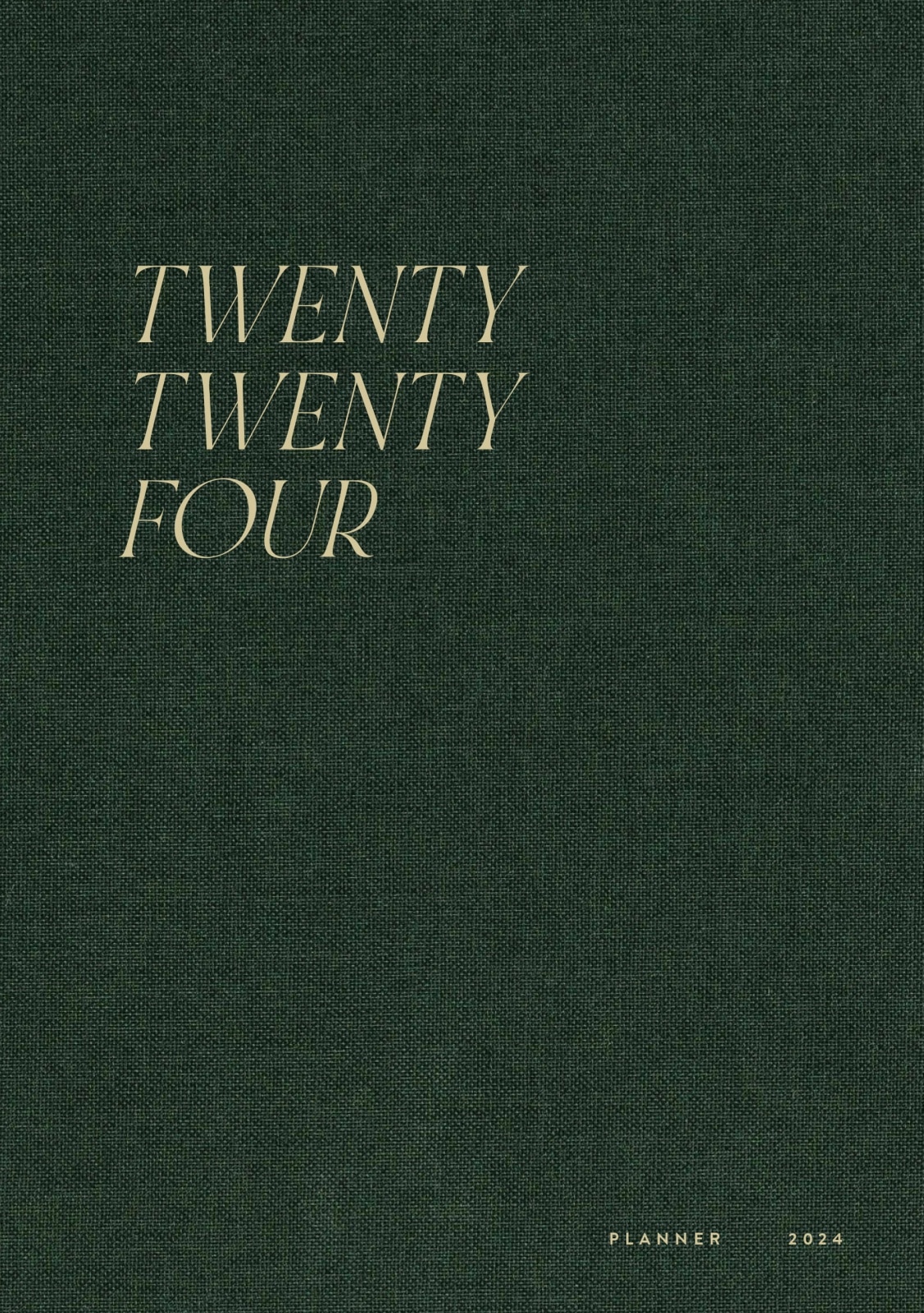 Twenty Twenty Four Cozy Planner 2024 Green