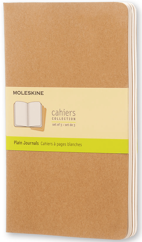 Moleskine Journal Cahier large, Kraft, blanco