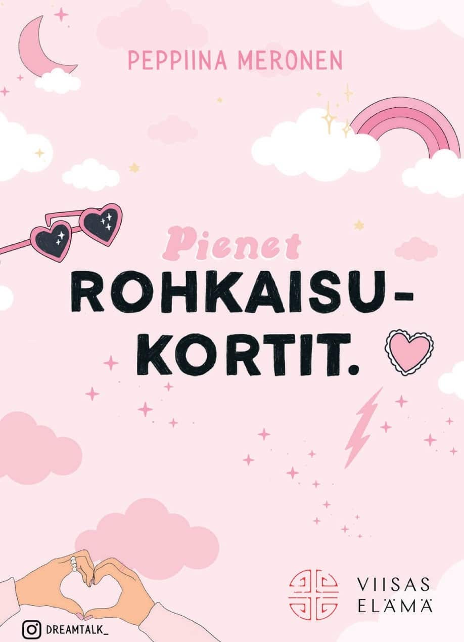 Pienet rohkaisukortit (kortit+opaskirja+puinen teline+kotelo)