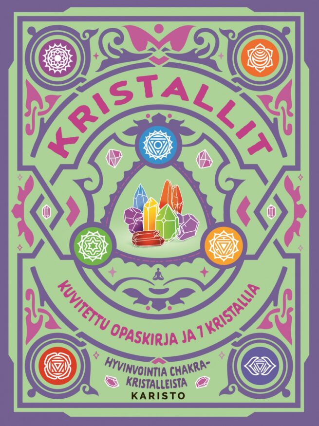 Kristallit (Kuvitettu opaskirja ja 7 kristallia)